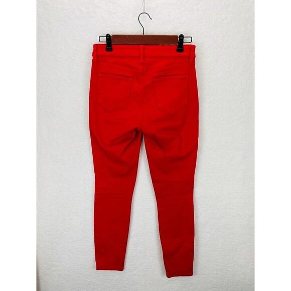 L’Agence Margot High Rise Ankle Skinny Jeans Women’s Size 27 Red Stretch Denim - Picture 5 of 8